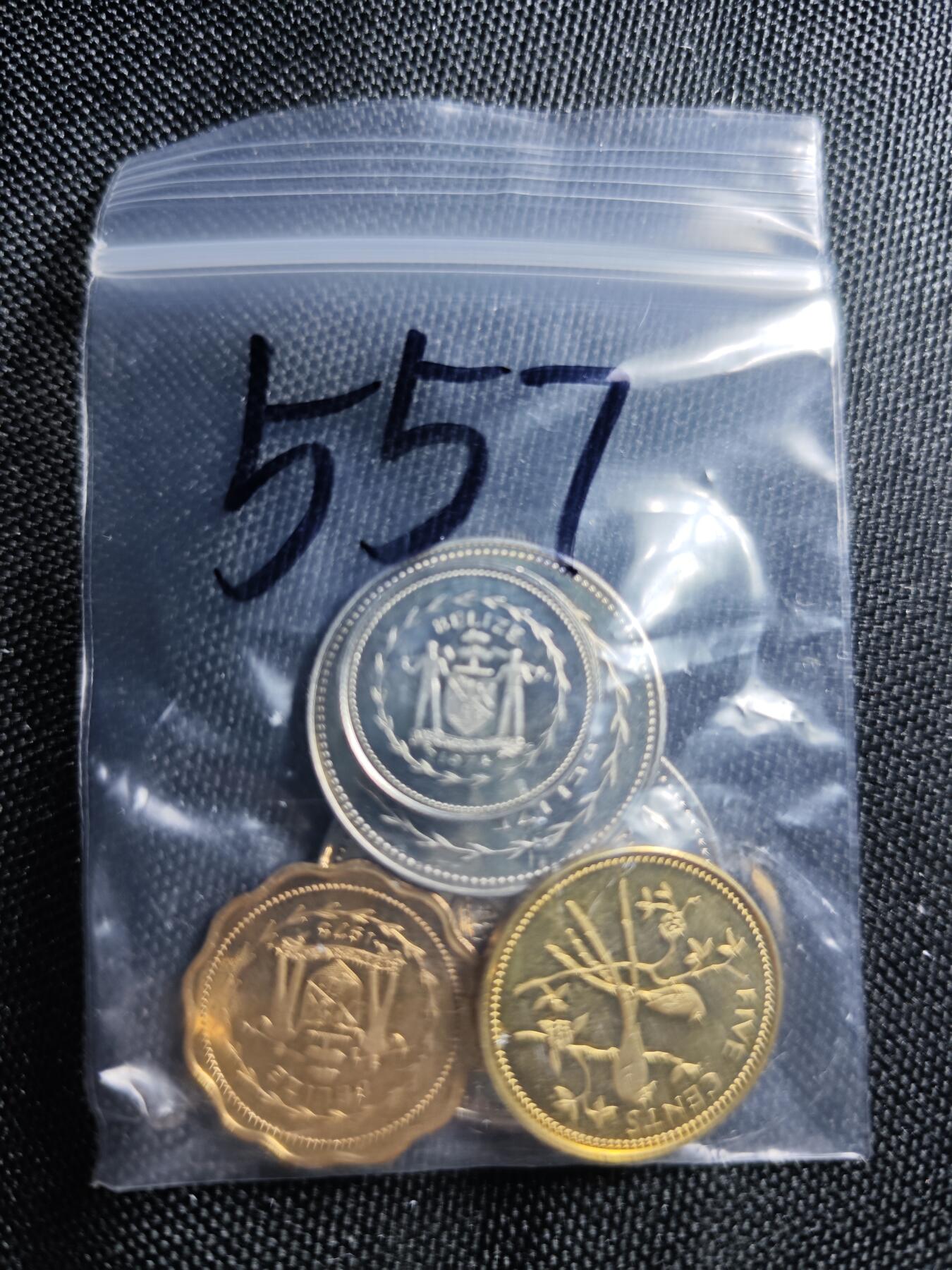 KK钱币收藏小铺 《批量/好品散币 套币 银币》专场 2月预留时间 周末发货  伯利兹大小面值 鸟 精制币