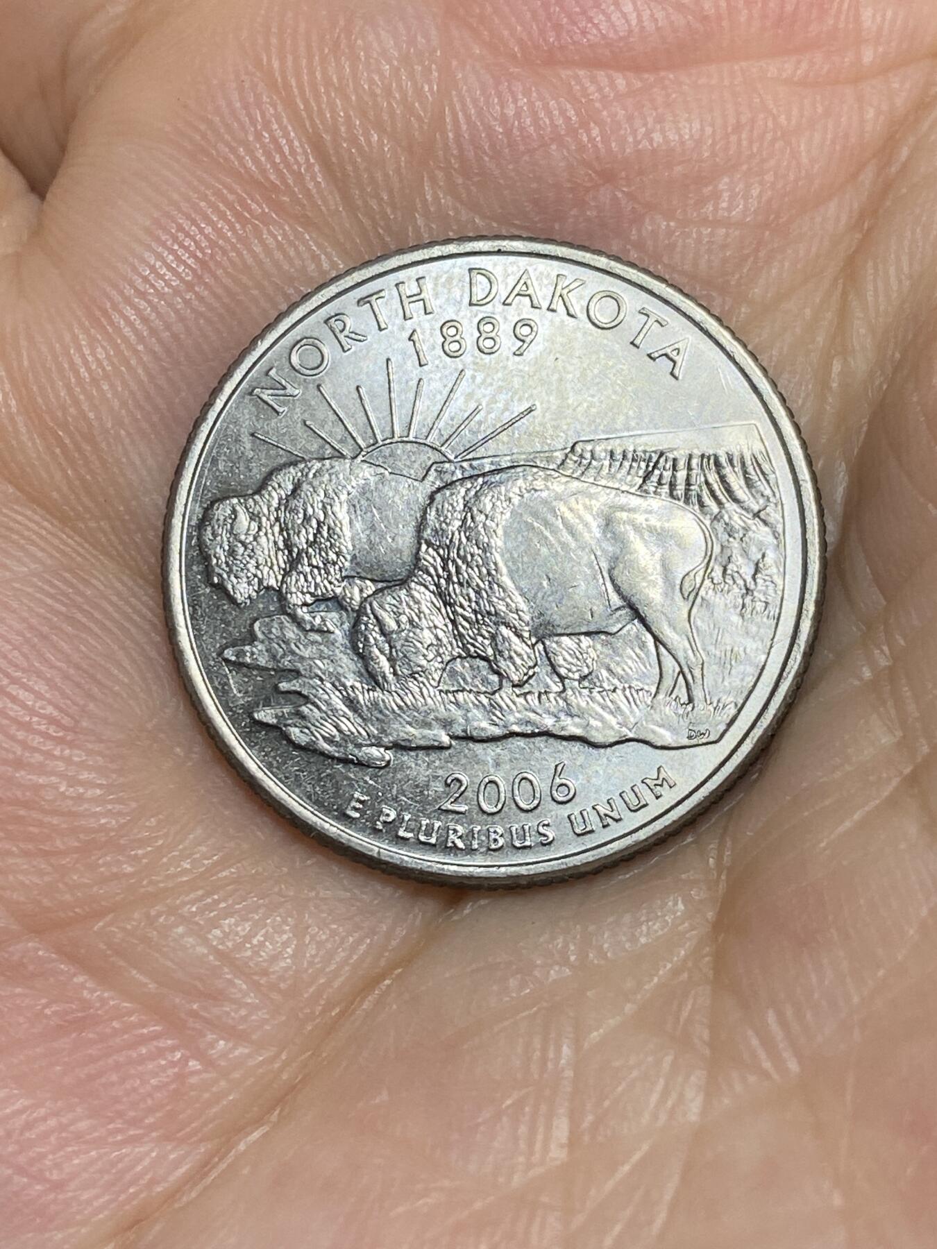 2025年第七十一场(总第九十七场）外国好品散币(免佣金) 好品–美国🇺🇸2006单年份1/4元(州系列–北达科他州纪念币)