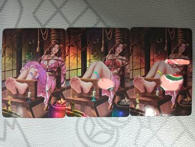 花开卡拍第32期（7月27号周日截拍，品控勿拍!!!拍品不寄存，运费5元，自制卡难免瑕疵，可能存在轻微撞角爆边等出厂瑕疵，品控介意勿拍！） - 青鸾殿水浒外传 白秀英 彩闪三渐变