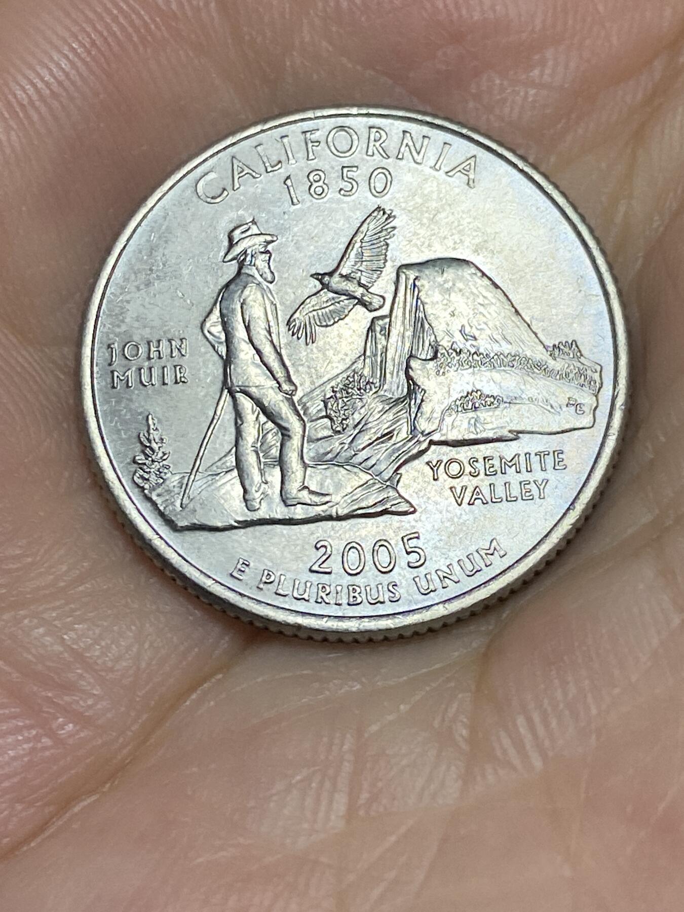 2025年第七十一场(总第九十七场）外国好品散币(免佣金) 好品–美国🇺🇸2005单年份1/4元(州系列–加利福尼亚州纪念币)