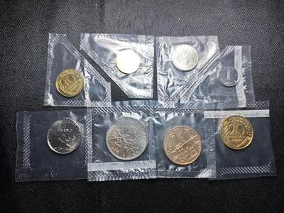 KK钱币收藏小铺 《批量/好品散币 套币 银币》专场 2月预留时间 周末发货 -  1974法国大小面值清年 塑封币