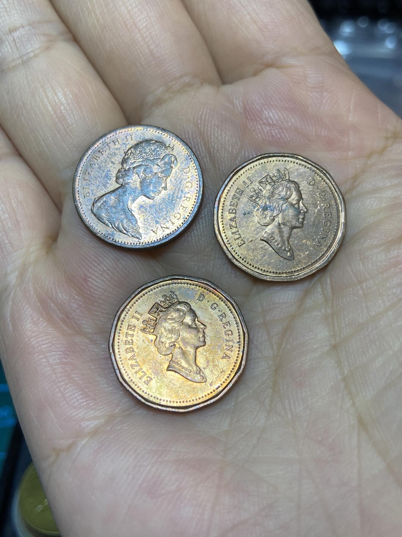 2025年第七十一场(总第九十七场）外国好品散币(免佣金) 加拿大🇨🇦3枚：1965年、1993年1分