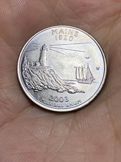 2025年第七十一场(总第九十七场）外国好品散币(免佣金) - 好品–美国🇺🇸2003单年份1/4元(州系列–缅因州纪念币)