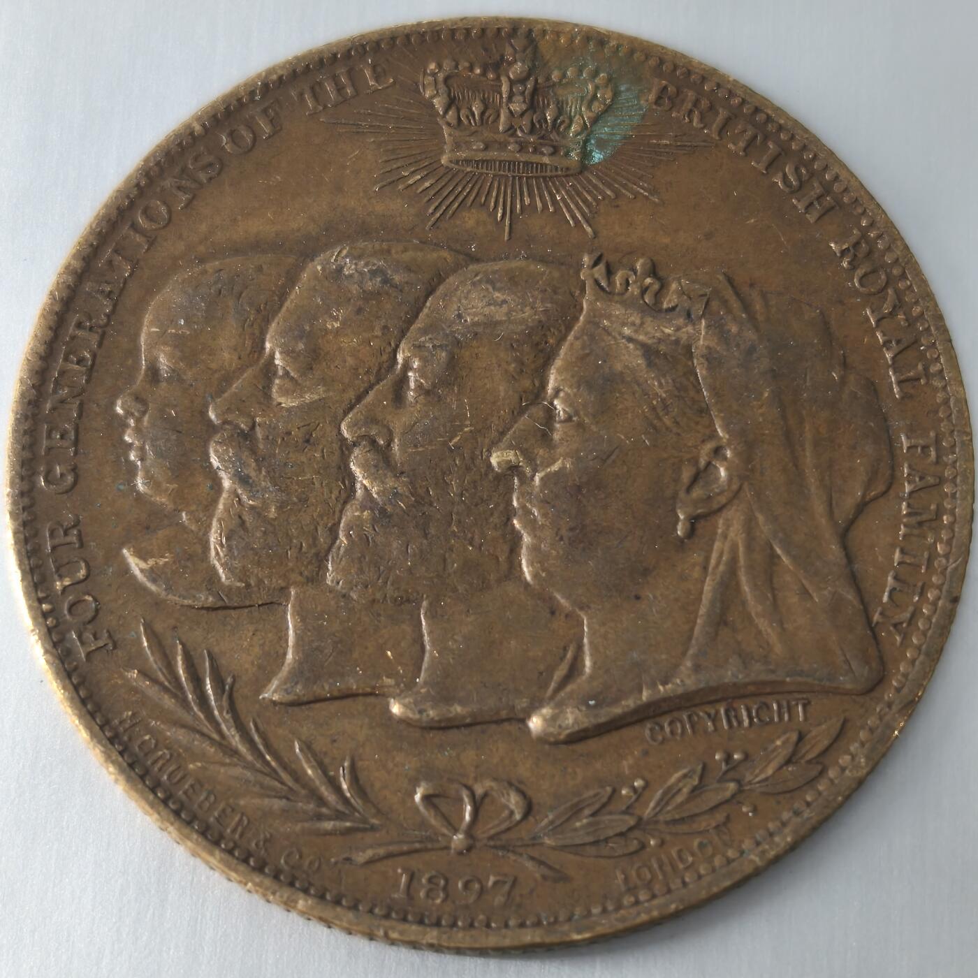 Krab外币市集Vol.20 英国1897年4君主头像铜章