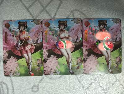 花开卡拍第32期（7月27号周日截拍，品控勿拍!!!拍品不寄存，运费5元，自制卡难免瑕疵，可能存在轻微撞角爆边等出厂瑕疵，品控介意勿拍！） - 卡颜月色  王悦 彩闪三渐变 第三变艺术版，烫金名字错了，官瑕通病介意勿拍