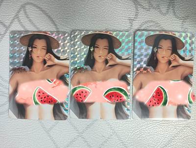 花开卡拍第32期（7月27号周日截拍，品控勿拍!!!拍品不寄存，运费5元，自制卡难免瑕疵，可能存在轻微撞角爆边等出厂瑕疵，品控介意勿拍！） - 宁缺卡牌 海贼王女帝艺术版方格闪三宫