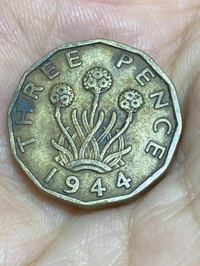 2025年第七十一场(总第九十七场）外国好品散币(免佣金) - 英国🇬🇧1944年3便士(乔治六世第一版，印度皇帝加字版)