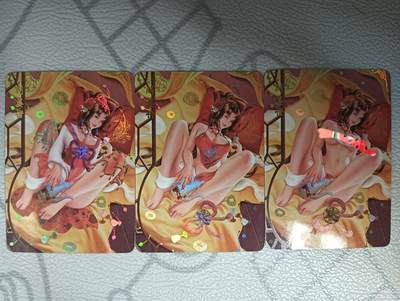 花开卡拍第32期（7月27号周日截拍，品控勿拍!!!拍品不寄存，运费5元，自制卡难免瑕疵，可能存在轻微撞角爆边等出厂瑕疵，品控介意勿拍！） - 青鸾殿水浒外传 阎婆惜 彩闪三渐变