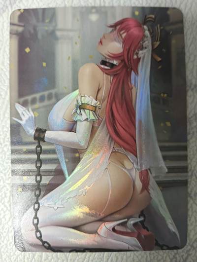 花开卡拍第32期（7月27号周日截拍，品控勿拍!!!拍品不寄存，运费5元，自制卡难免瑕疵，可能存在轻微撞角爆边等出厂瑕疵，品控介意勿拍！） - 艺术卡 凌墨满赠卡 婚纱新娘束缚 卡背全清凉 彩闪