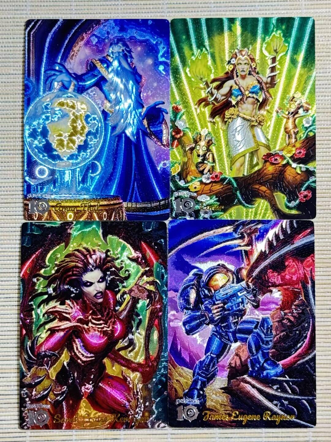 小浣熊卡拍 公益拍NO.2期，买家捡漏0佣金！卖家送拍0抽成！（周六晚8点30截拍，干就完了！） 奇点卡牌 暴雪魔兽、星际 粗闪共4张