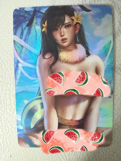 花开卡拍第32期（7月27号周日截拍，品控勿拍!!!拍品不寄存，运费5元，自制卡难免瑕疵，可能存在轻微撞角爆边等出厂瑕疵，品控介意勿拍！） - （艺术卡）蜜蜂少女 彩闪清凉单卡