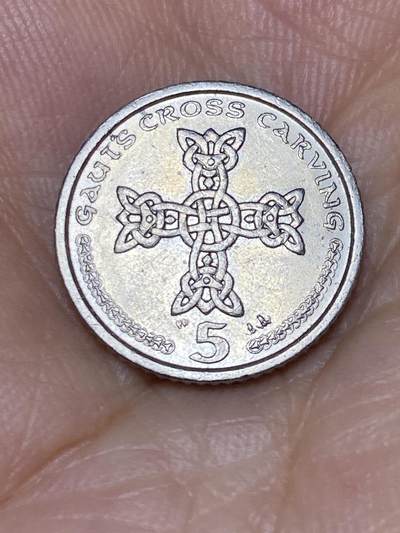2025年第七十一场(总第九十七场）外国好品散币(免佣金) - 英属马恩岛🇮🇲2001年5便士(伊丽莎白二世老年，PM AA)