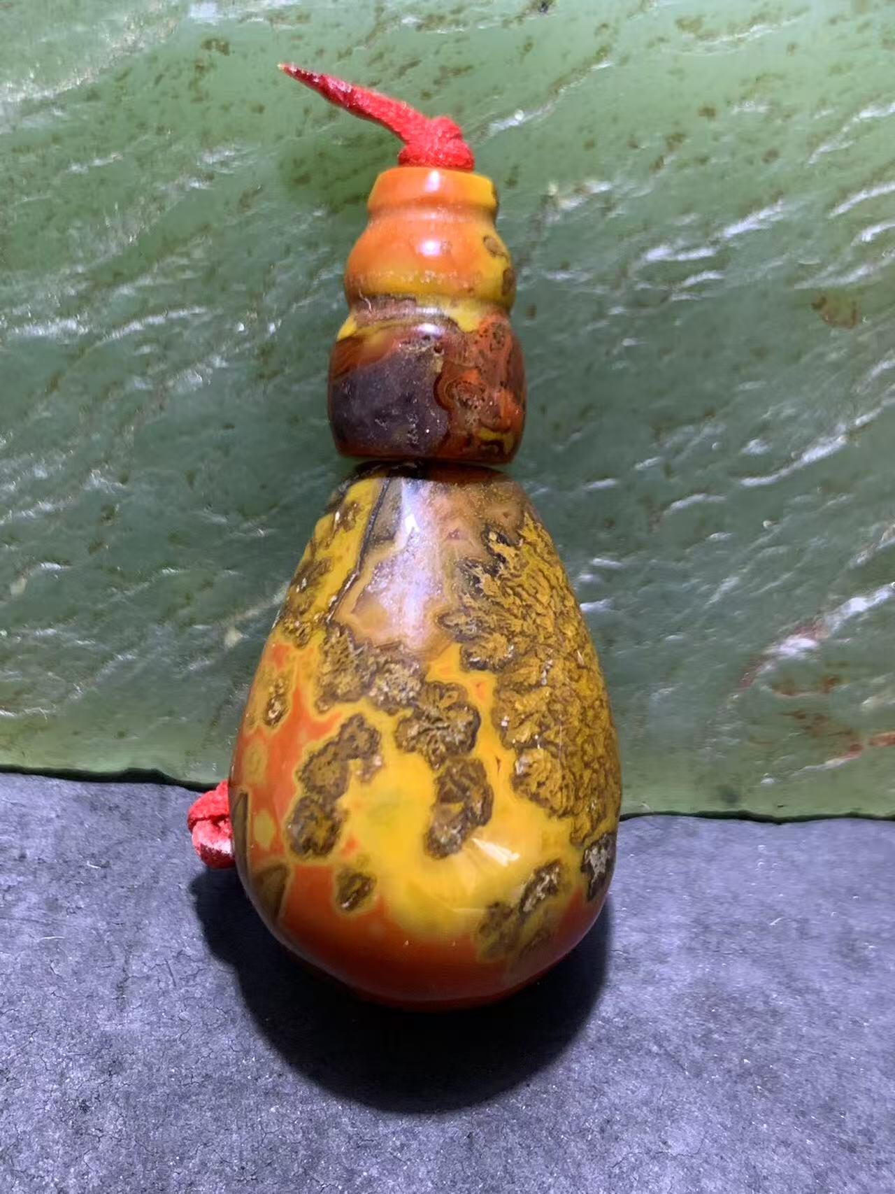 精美草花纹战国红玛瑙佛头三通一套