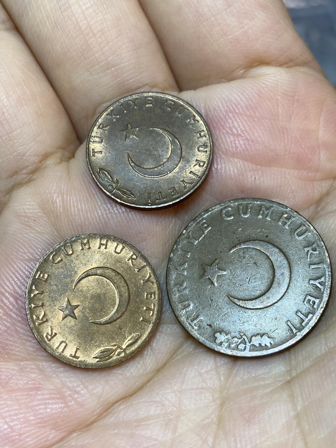 2025年第七十一场(总第九十七场）外国好品散币(免佣金) 土耳其🇹🇷3枚：1969年、1964年5库鲁，1960年10库鲁