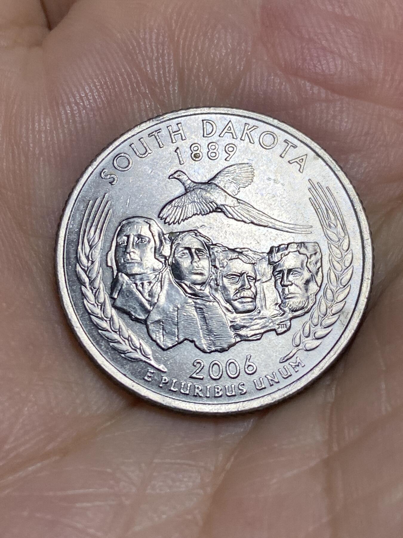 2025年第七十一场(总第九十七场）外国好品散币(免佣金) 好品–美国🇺🇸2006单年份1/4元(州系列–南达科他州纪念币)