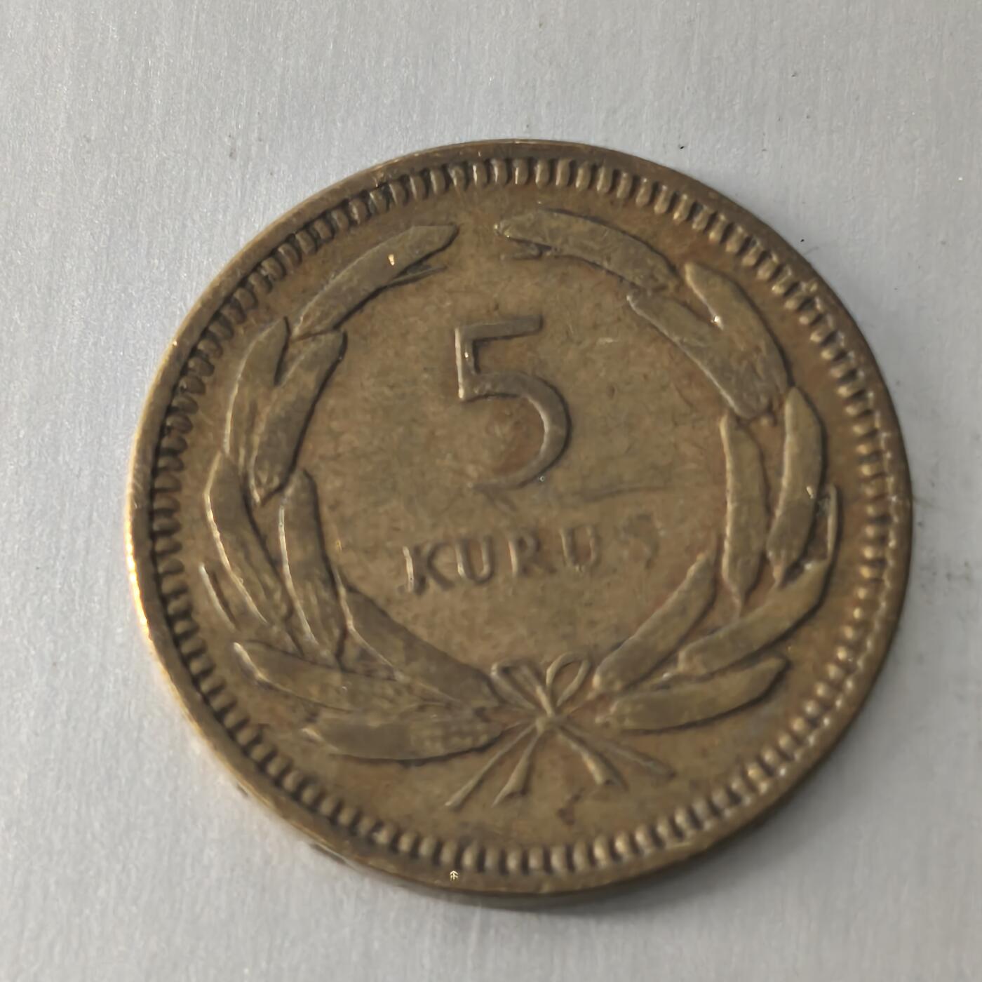 Krab外币市集Vol.20 土耳其1961年5库鲁