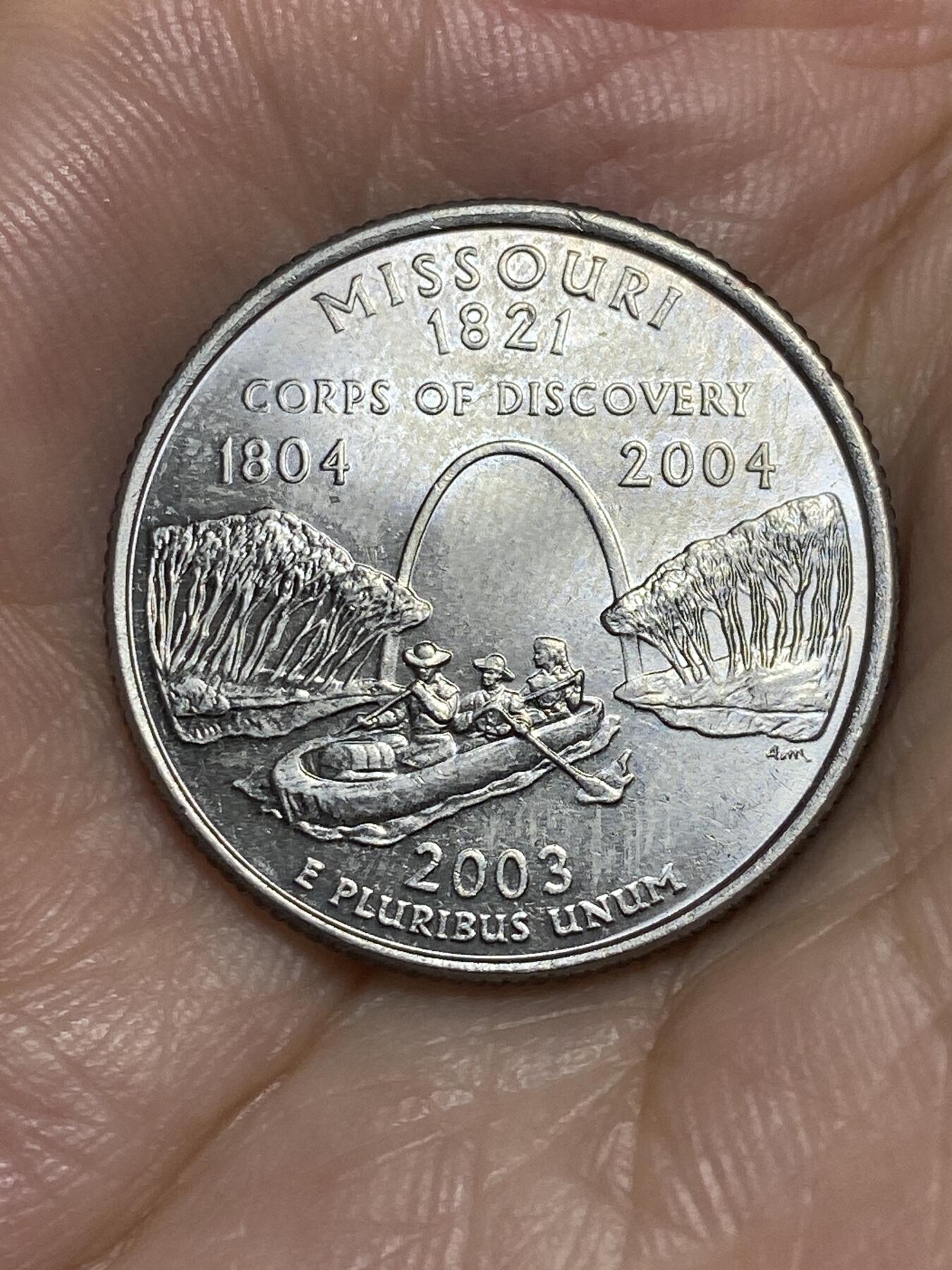 2025年第七十一场(总第九十七场）外国好品散币(免佣金) 好品–美国🇺🇸2003单年份1/4元(州系列–密苏里州纪念币)