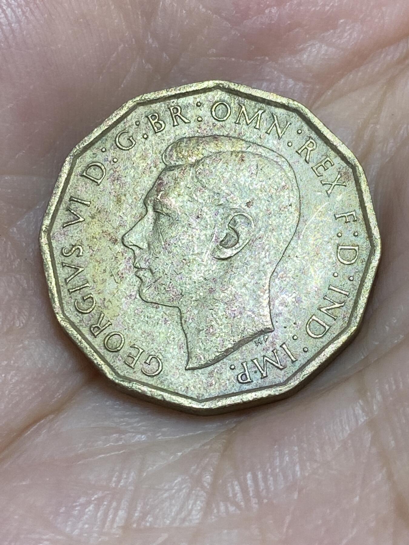 2025年第七十一场(总第九十七场）外国好品散币(免佣金) 英国🇬🇧1942年3便士(乔治六世第一版，印度皇帝加字版)