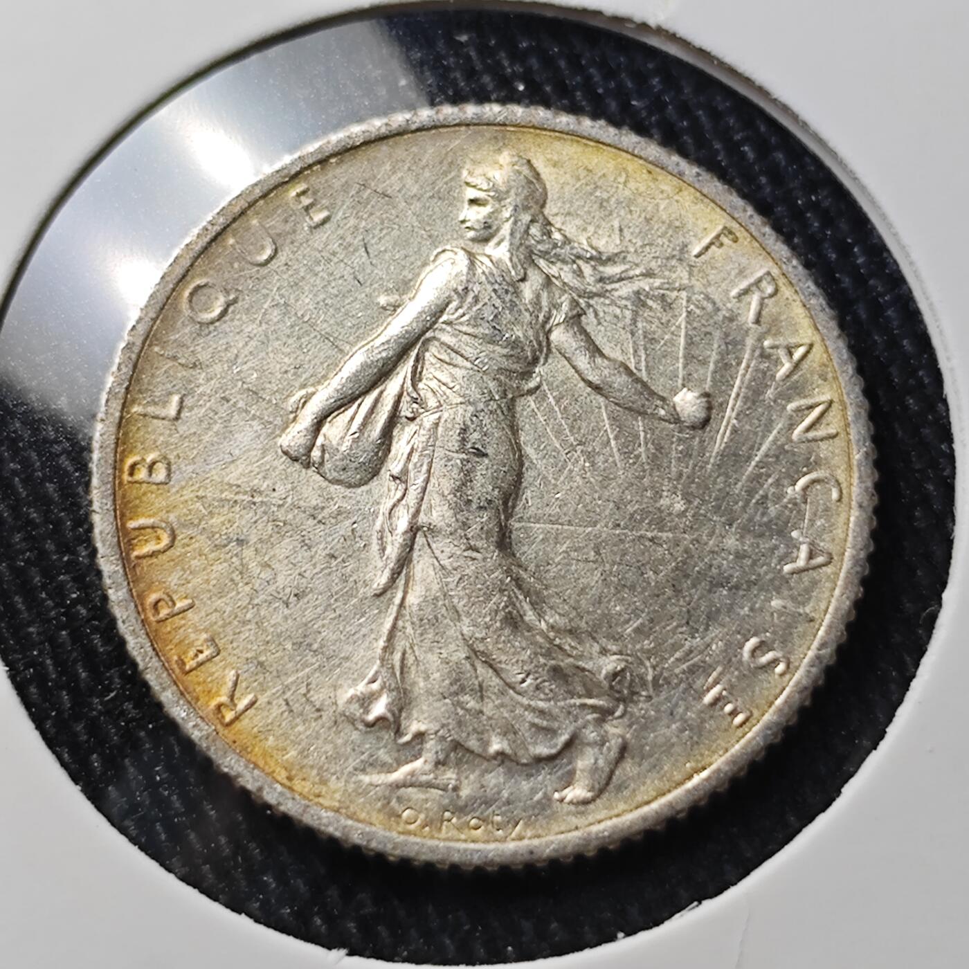KK钱币收藏小铺 《批量/好品散币 套币 银币》专场 2月预留时间 周末发货 1917法国播种女神1法郎银币 