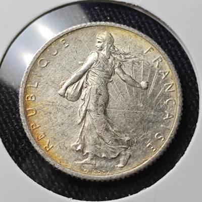KK钱币收藏小铺 《批量/好品散币 套币 银币》专场 2月预留时间 周末发货 - 1917法国播种女神1法郎银币 