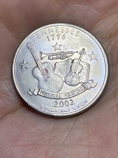 2025年第七十一场(总第九十七场）外国好品散币(免佣金) - 好品–美国🇺🇸2002单年份1/4元(州系列–田纳西州纪念币)