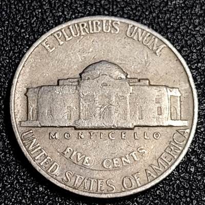 泉币菌-第64场-精品场 美国1949年5美分 杰斐逊纪念币 背图总统在蒙蒂塞洛的故居