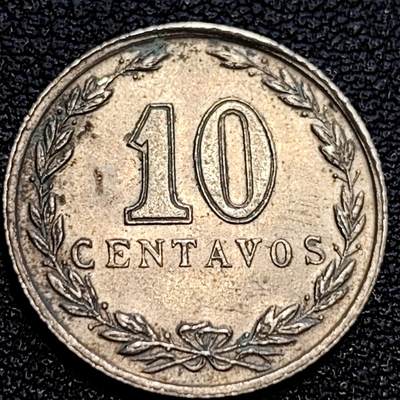 泉币菌-第63场-精品场 阿根廷1933年 10分铜镍币 20mm