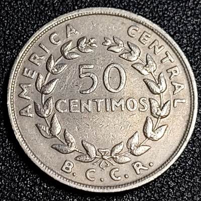 泉币菌-第64场-精品场 - 少见 1970年 哥斯达黎加50分镍币 波阿斯火山 26mm