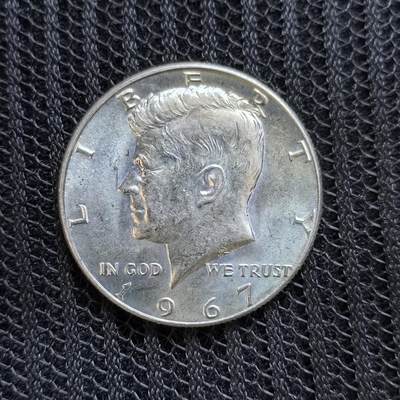 道一币馆币章第一百三十九场 - 美国1967年肯尼迪50美分银币