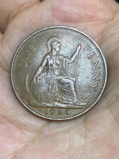 2025年第七十二场(总第九十八场）外国好品散币(免佣金) - 英国🇬🇧1965年1便士(伊丽莎白二世青年桂冠第二版)