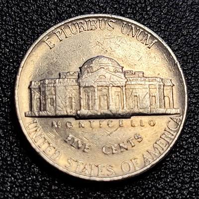泉币菌-第63场-精品场 美国1983年P版5美分 杰斐逊纪念币 背图总统在蒙蒂塞洛的故居