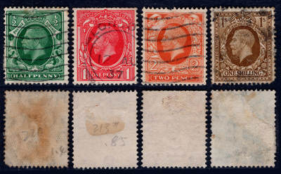 洪涛臻品批发群 精选邮票限时拍卖第1060期  - 英国1934乔治五世4枚旧 2009标价旧$3.45美元