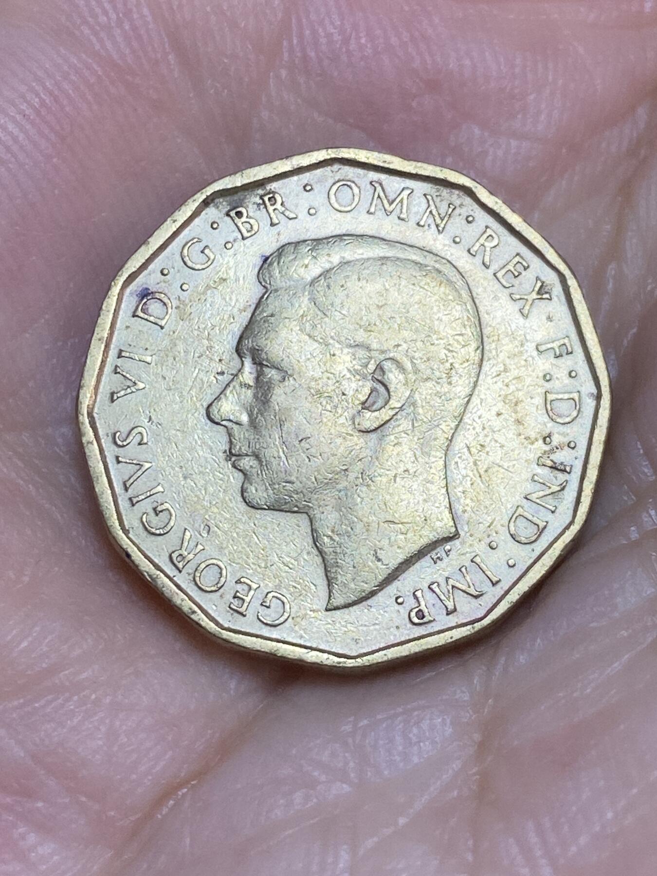 2025年第七十二场(总第九十八场）外国好品散币(免佣金) 英国🇬🇧1942年3便士(乔治六世第一版，印度皇帝加字版)