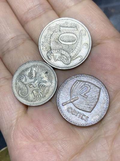 2025年第七十一场(总第九十七场）外国好品散币(免佣金) - 3枚：澳大利亚🇦🇺1967年10分，1968年5分，斐济🇫🇯1969年2分