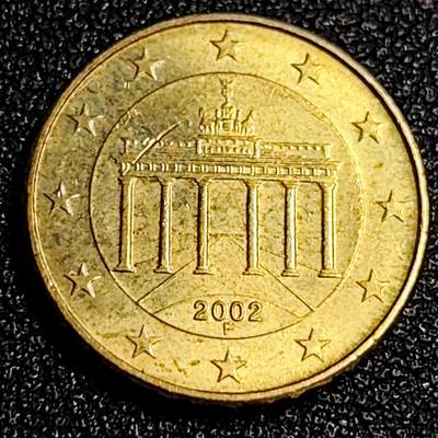 泉币菌-第64场-精品场 - 欧元 德国2002年 10欧分合金铜币 勃兰登堡门 地图 A厂标 19.75MM