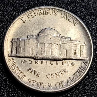 泉币菌-第63场-精品场 美国1986年年P版5美分 杰斐逊纪念币 背图总统在蒙蒂塞洛的故居
