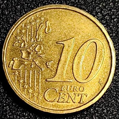 泉币菌-第64场-精品场 欧元 意大利2002年10欧分铜币 女神维纳斯 19.75MM