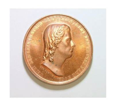 德国1980年 大文豪席勒高浮雕精制大铜章 42MM - 德国1980年 大文豪席勒高浮雕精制大铜章 42MM