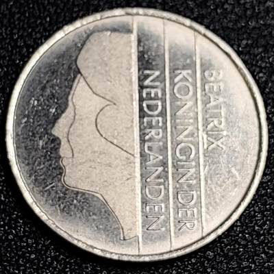 泉币菌-第64场-精品场 带光美品 千禧年 荷兰王国1盾镍币 贝娅特丽克丝头像 入欧前 已绝版 25mm
