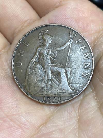 2025年第七十二场(总第九十八场）外国好品散币(免佣金) - 英国🇬🇧1921年1便士(乔治五世第一版)