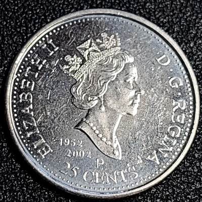 泉币菌-第64场-精品场 高币值 加拿大1992年1/4加拿大元 1952年冬奥会纪念币 伊丽莎白二世 24mm