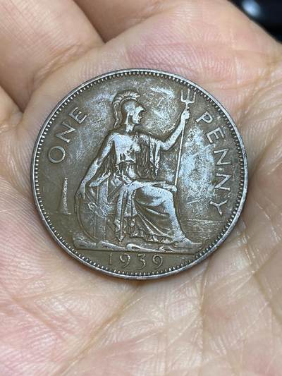 2025年第七十二场(总第九十八场）外国好品散币(免佣金) - 英国🇬🇧1939年1便士(乔治六世第一版，印度皇帝加字版)