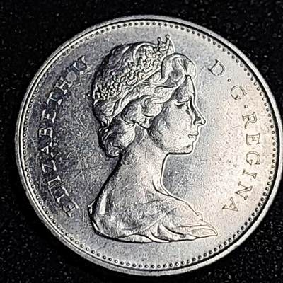 泉币菌-第64场-精品场 高币值 加拿大1977年1/4加拿大元 伊丽莎白二世 驯鹿 24mm 