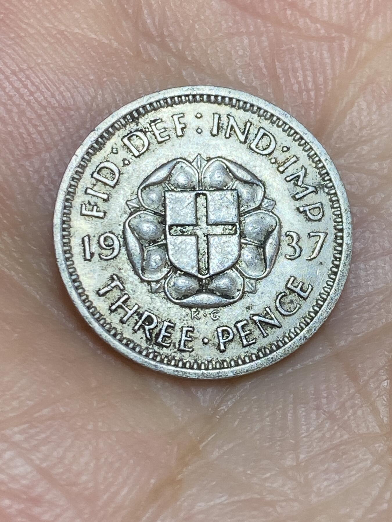 2025年第七十二场(总第九十八场）外国好品散币(免佣金) 英国🇬🇧1937年3便士银币(乔治六世加冕年，银材质版首发年)