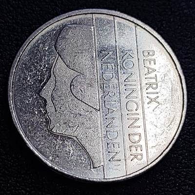 泉币菌-第63场-精品场 1999年 荷兰王国1盾镍币 贝娅特丽克丝头像 入欧前 已绝版 25mm