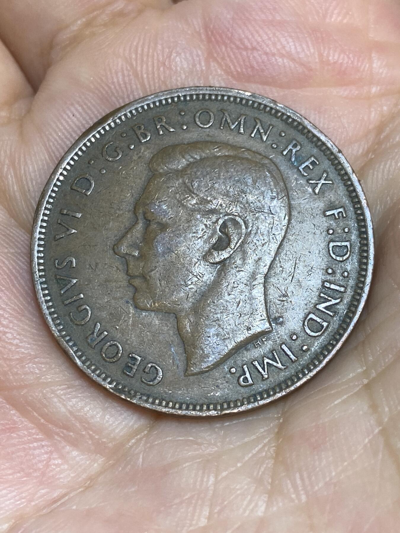 2025年第七十二场(总第九十八场）外国好品散币(免佣金) 英国🇬🇧1945年1便士(乔治六世第一版，印度皇帝加字版)