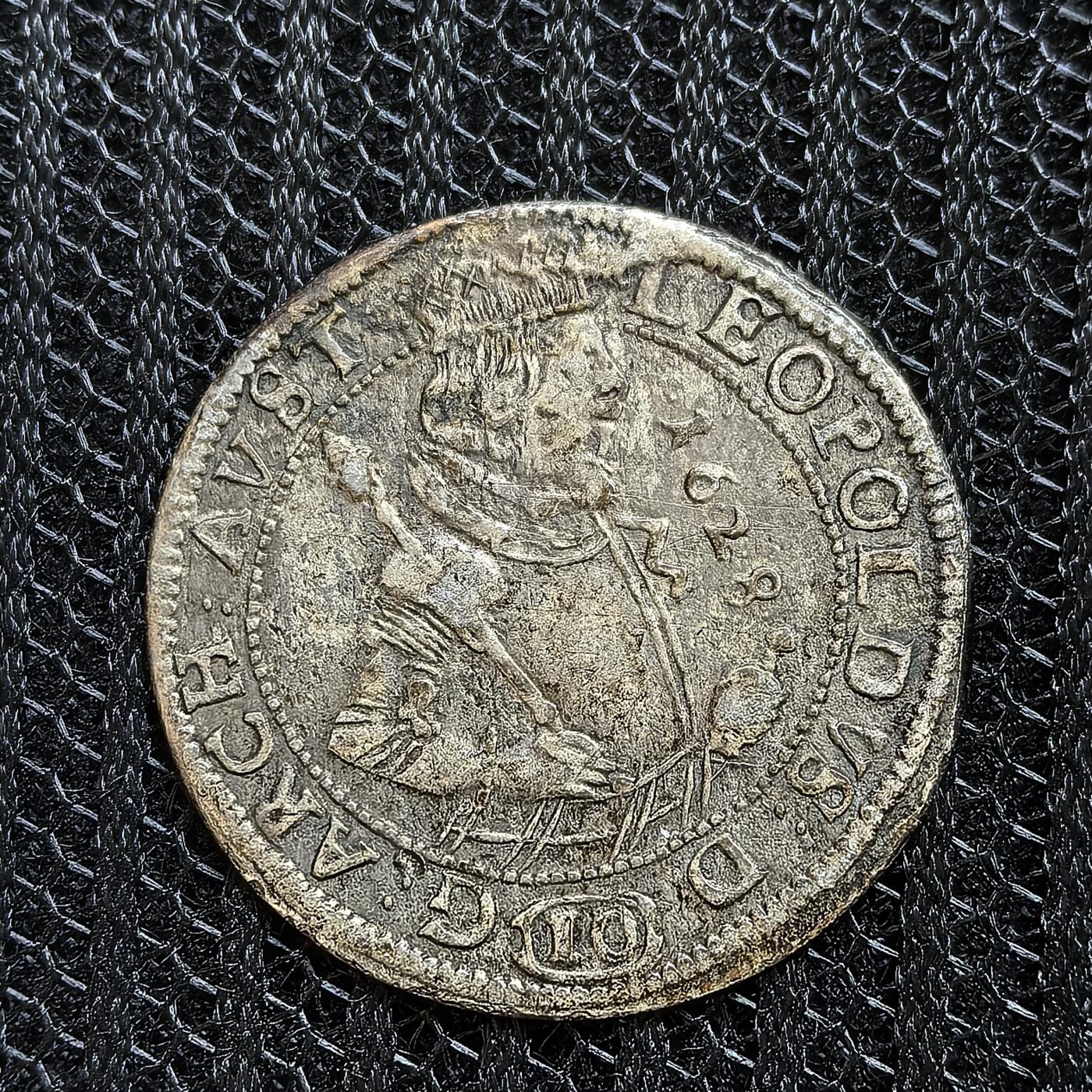 道一币馆币章第一百三十九场 奥匈帝国1628年利奥波德五世大公10克鲁泽银币