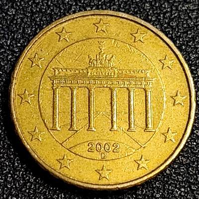 泉币菌-第64场-精品场 - 欧元 德国2002年 10欧分合金铜币 勃兰登堡门 地图 A厂标 19.75MM