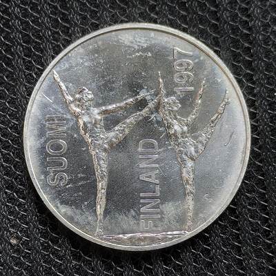道一币馆币章第一百三十九场 - 芬兰1997年飞人帕沃.鲁米诞辰百年纪念银币 22g 925S 45000
