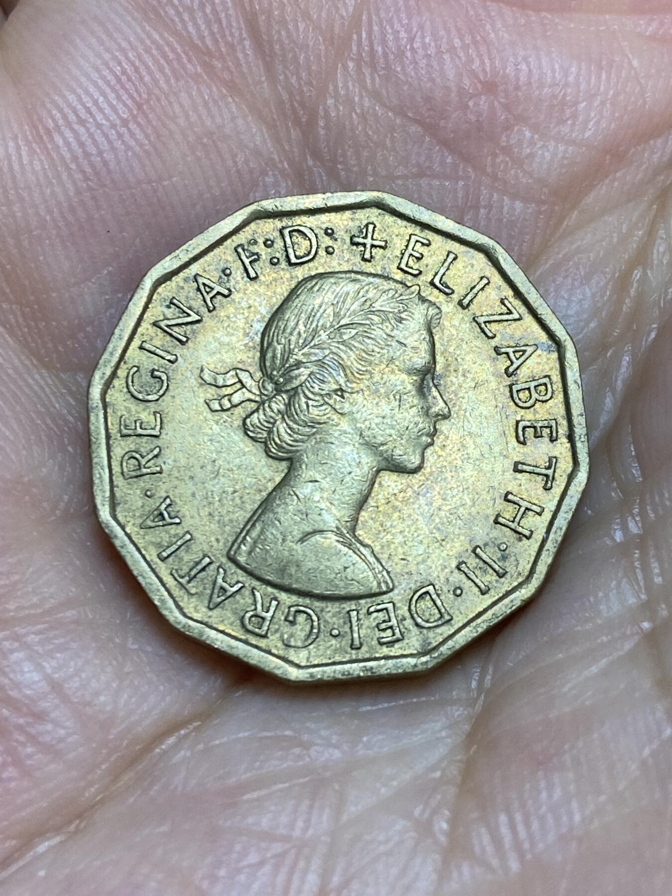 2025年第七十二场(总第九十八场）外国好品散币(免佣金) 英国🇬🇧1960年3便士(伊丽莎白二世青年桂冠，第二版)